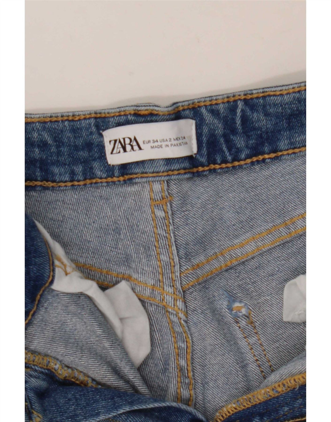 Zara Dame Bootcut Jeans EU 34 2XS W24 L26 Blå