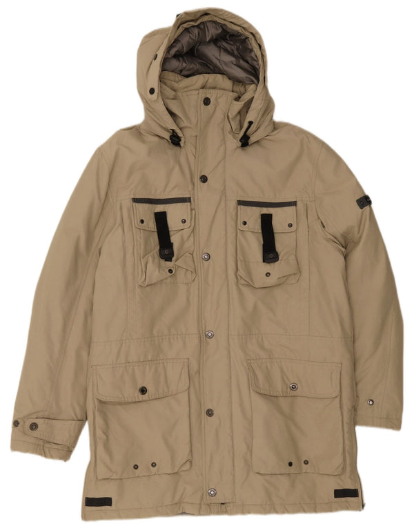 Canadiens Herre hættepolstret frakke IT 48 Medium Beige Bomuld