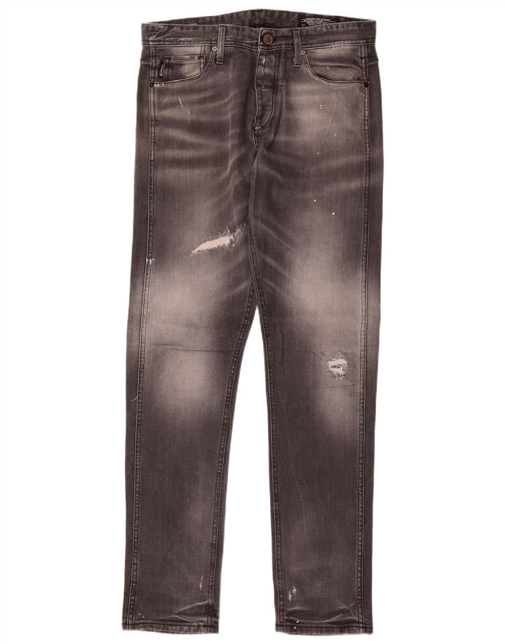 Jack & Jones Herre Distressed Slim Jeans W32 L33 Grå