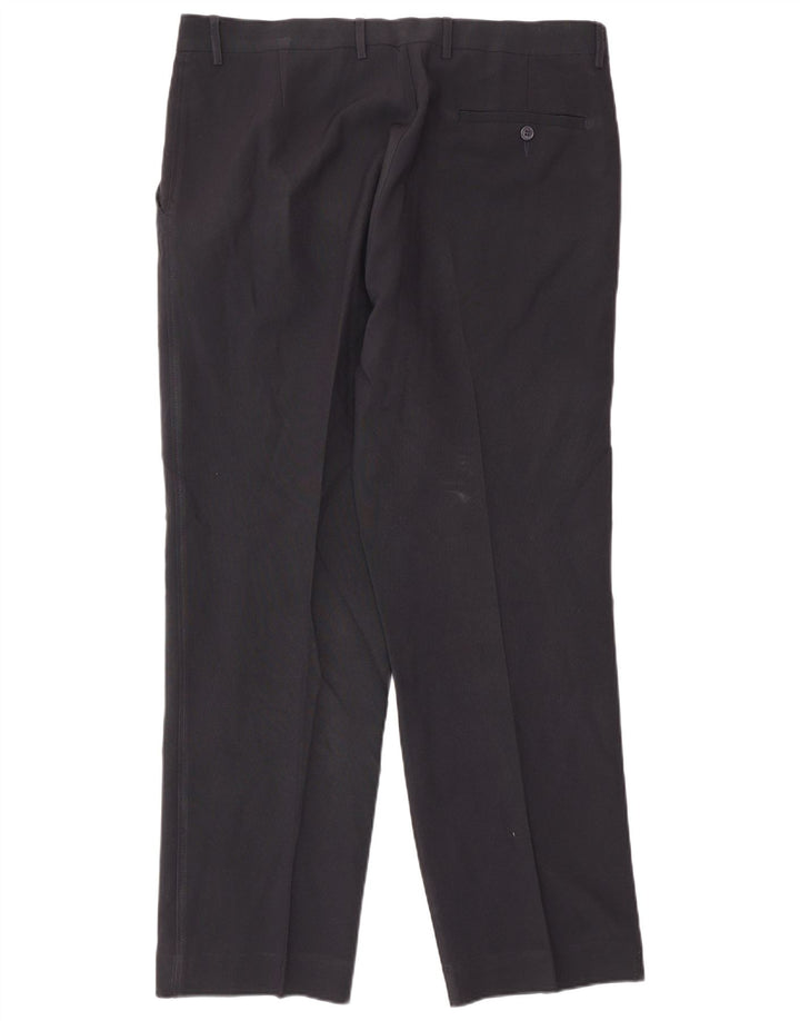 Marks & Spencer Straight Suit Bukser til mænd W36 L31 Marineblå polyester