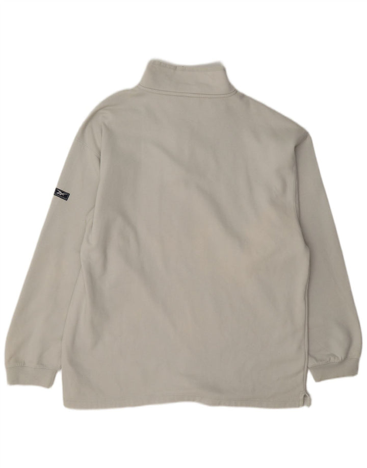 Reebok Sweatshirt med lynlås til mænd XL Grå polyester