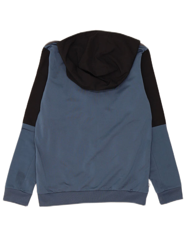 Adidas hættetrøje med lynlås til drenge 11-12 år Sort Colourblock Polyester