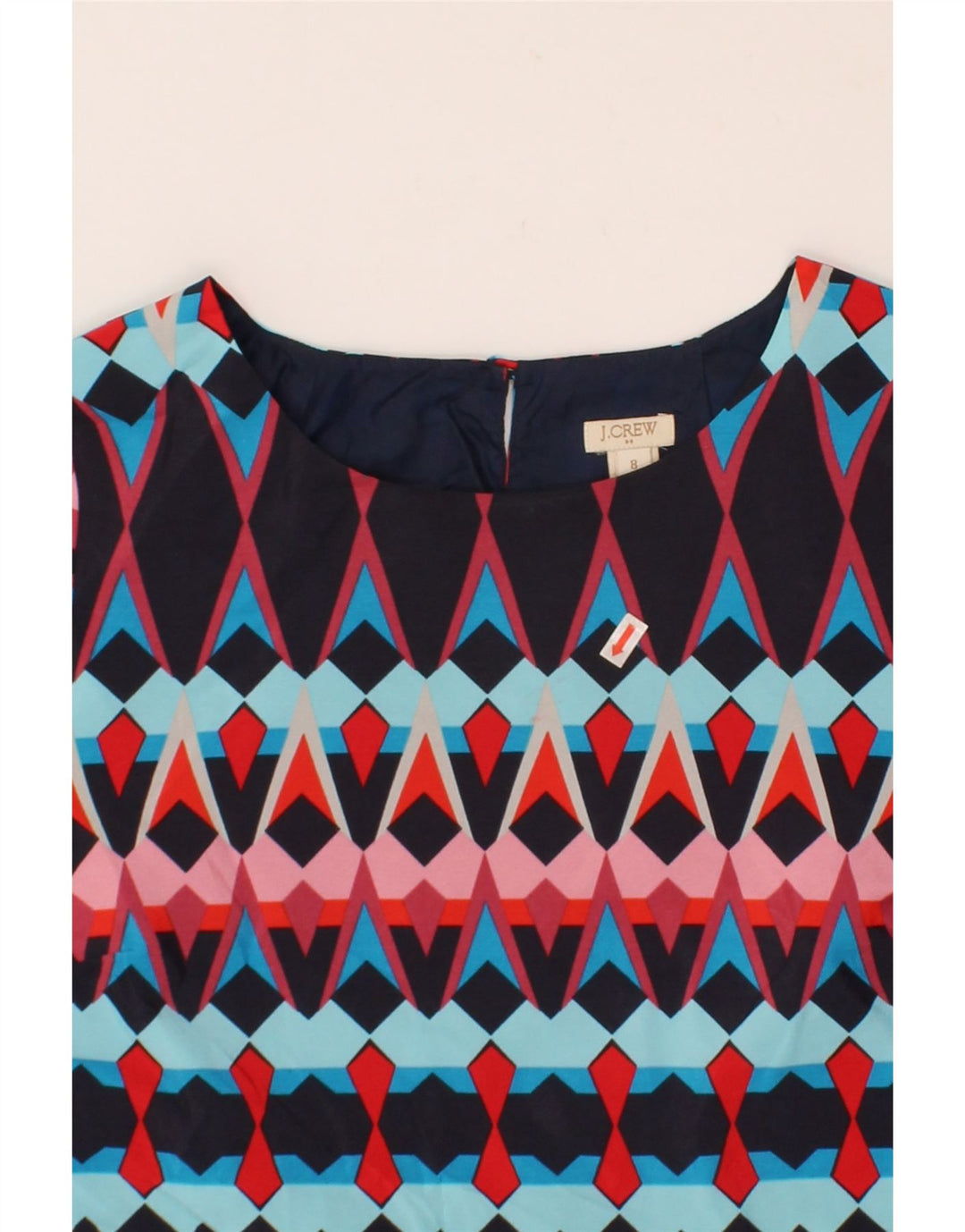 J. CREW Womens Sheath Dress US 8 Medium Multicoloured Argyle/Diamond Vintage J. Crew and Second-Hand J. Crew from Messina Hembry 