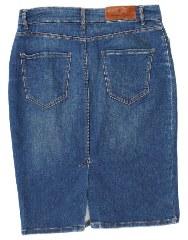 Massimo Dutti Dame Denim Nederdel EU 38 Lille W28 Blå