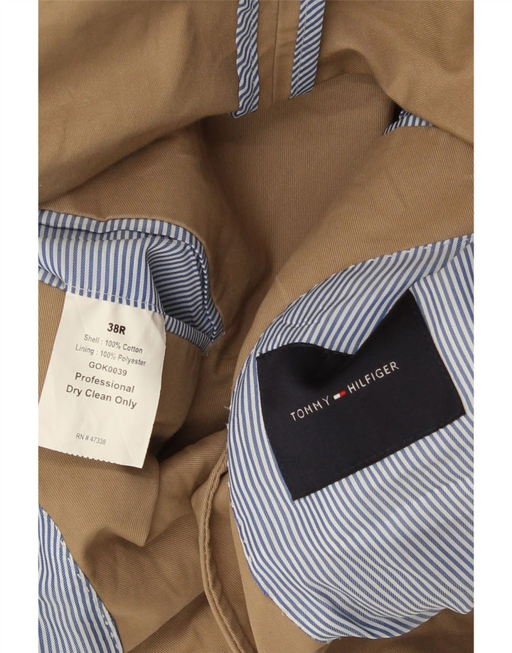 Tommy Hilfiger Herre 2-knaps blazerjakke UK 38 Medium Beige Bomuld