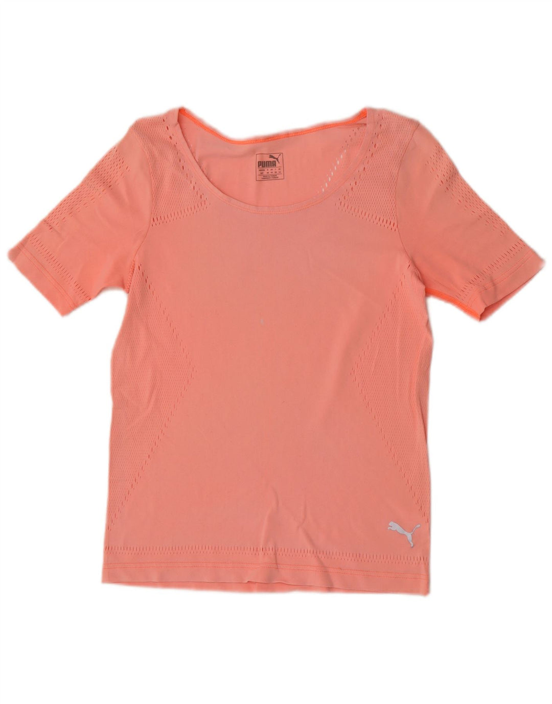 Puma T-Shirt Top UK 10 Small Orange