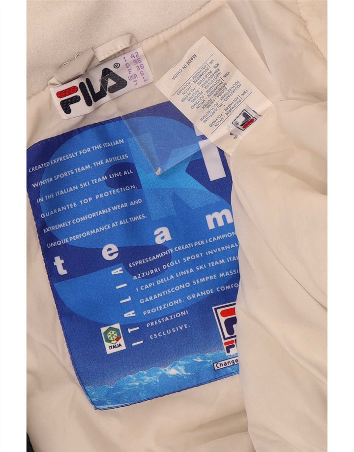 Fila Dame Italia Hætte Ski Jumpsuit IT 42 Medium Sort Nylon