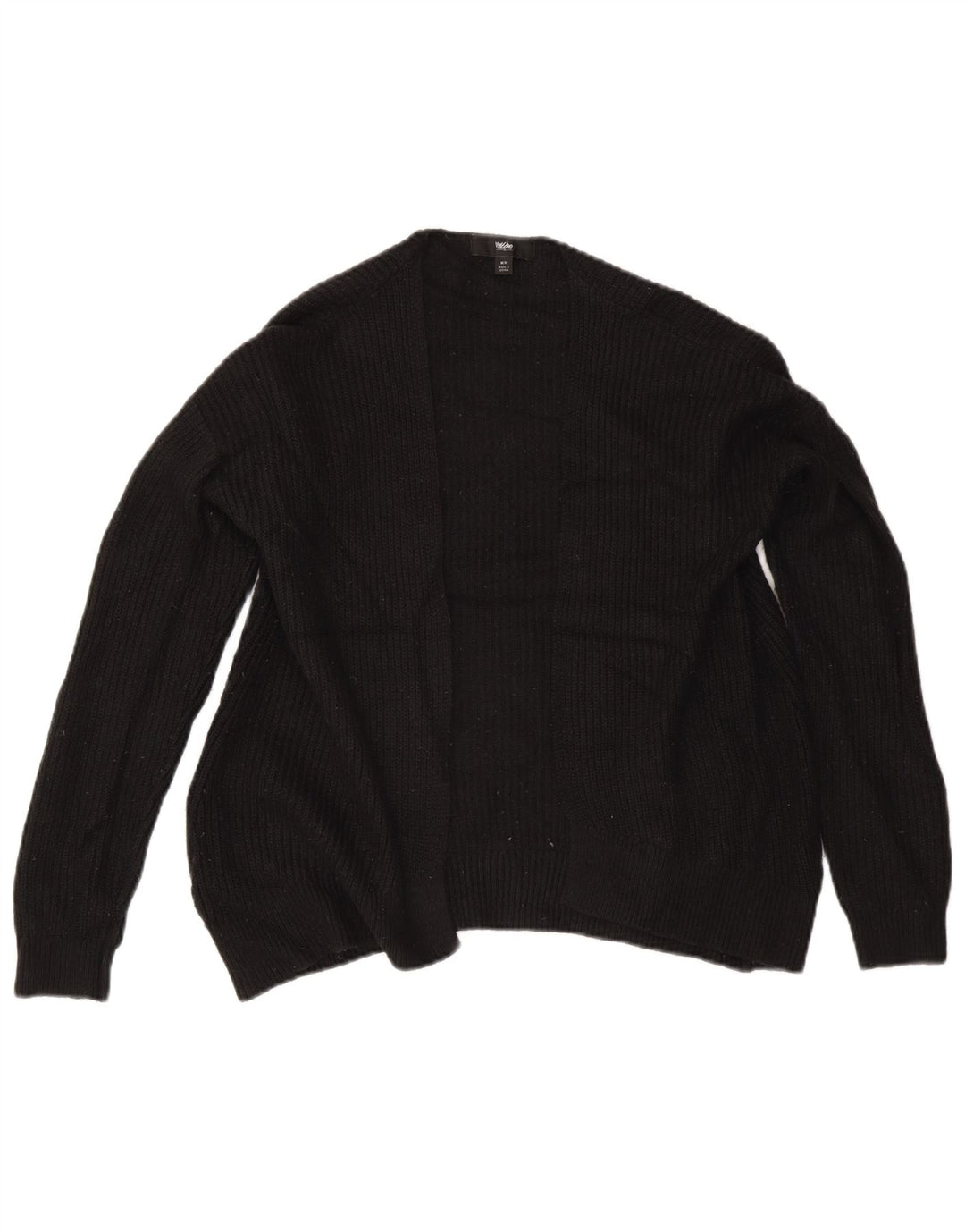 MOSSIMO Womens Oversized Open Cardigan Sweater UK 14 Medium Black Acryl