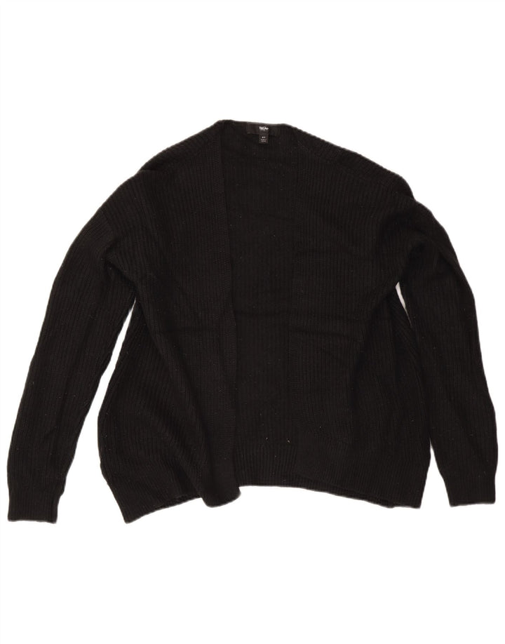MOSSIMO Womens Oversized Open Cardigan Sweater UK 14 Medium Black Acryl