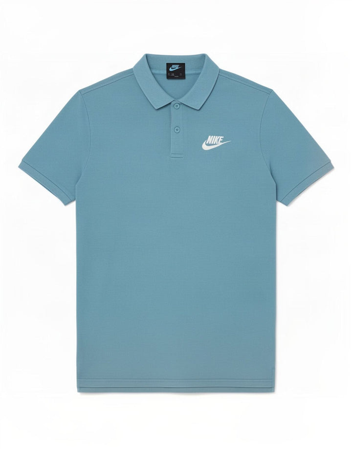 Nike Poloskjorte til mænd, stor blå bomuld