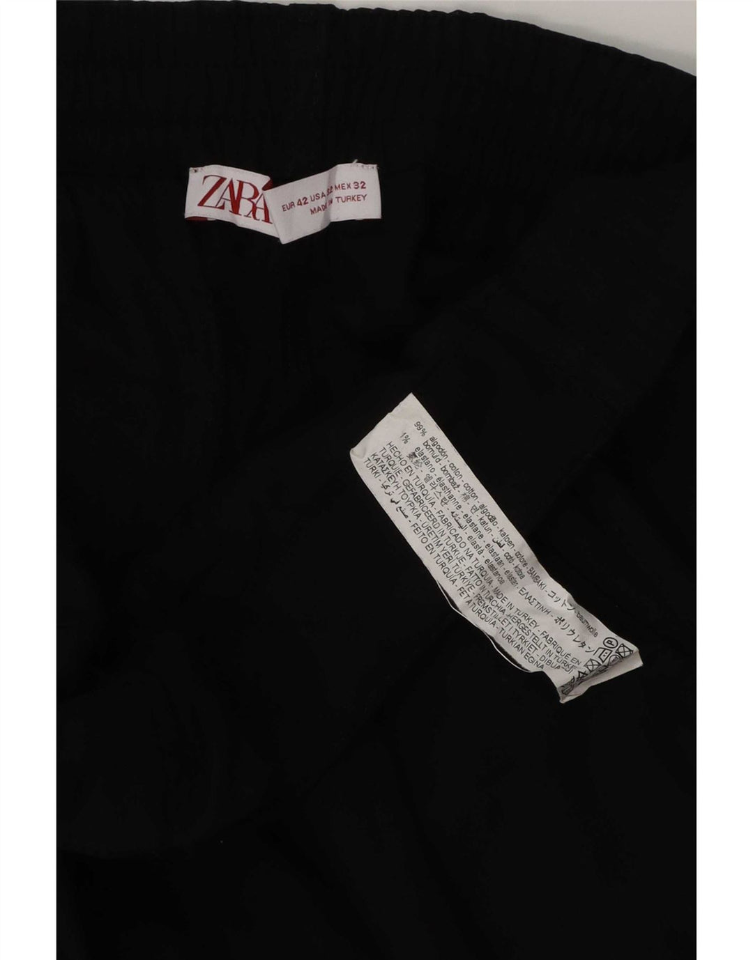 Zara Herre Cargo Shorts EU 42 Large W32 Sort Bomuld