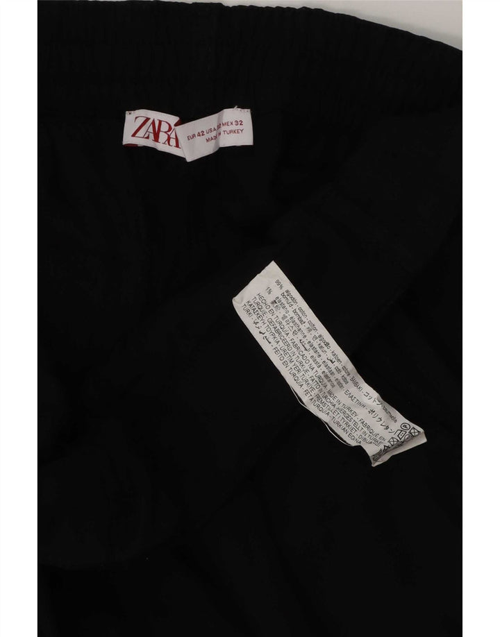 Zara Herre Cargo Shorts EU 42 Large W32 Sort Bomuld
