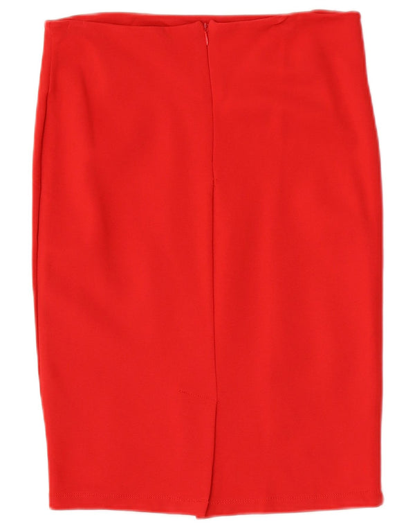 Zara Pencil Nederdel til kvinder Large W30 Rød viskose