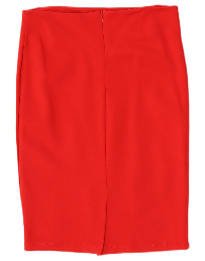 Zara Pencil Nederdel til kvinder Large W30 Rød viskose