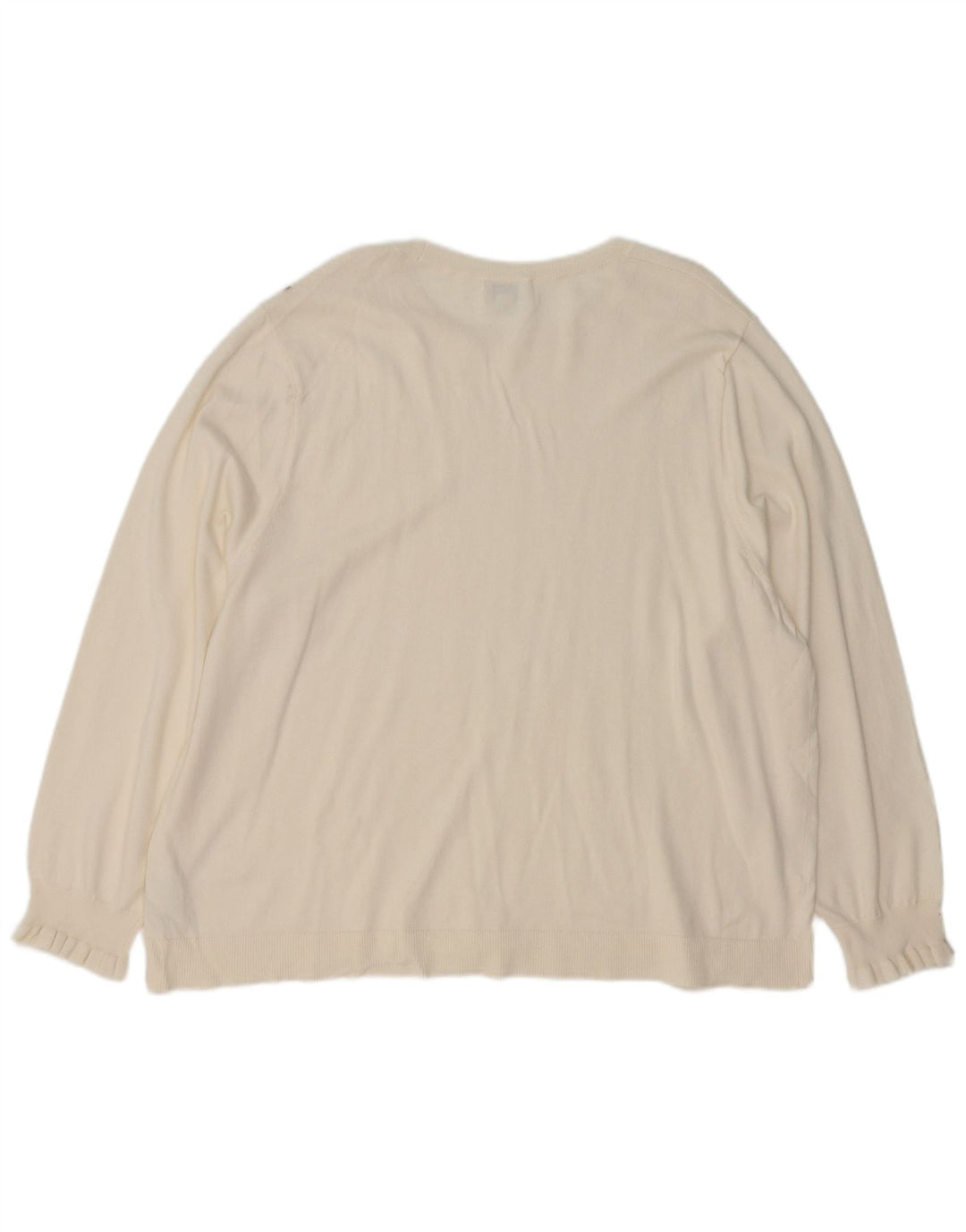 J. CREW Dame sweater med rund hals DK 22 3XL Off White Bomuld