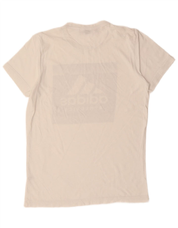 Adidas Grafisk T-shirt top til mænd, lille hvid bomuld