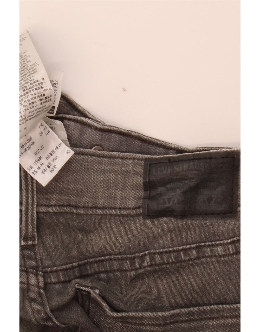 Levi's Womens 511 Curvy Skinny Jeans W27 L30 Grå Bomuld