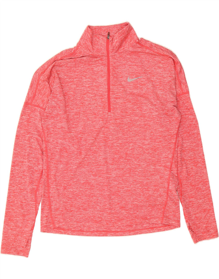 NIKE Womens Dri Fit Oversized Pullover Tracksuit Top UK 10 Small Red Vintage Nike and Second-Hand Nike from Messina Hembry 