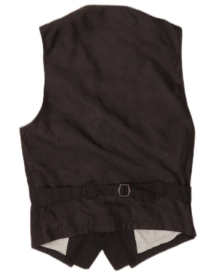 Zara herrevest XS sort nålestribet polyester