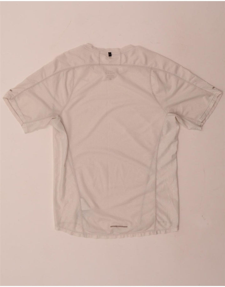 Nike Herre Dri Fit T-Shirt Top Lille hvid polyester