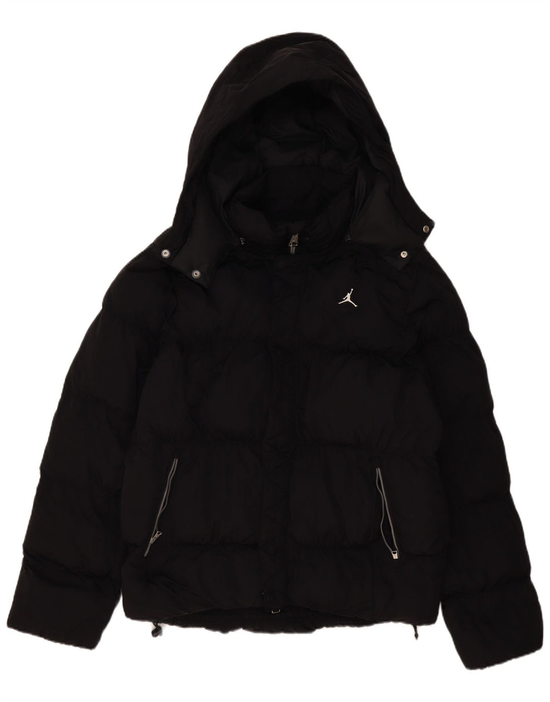 Jordan Herre hættepolstret jakke UK 38 Medium Sort Polyester