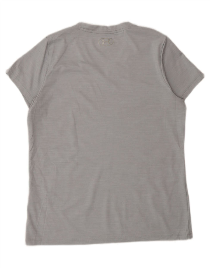 Under Armour Herre Heat Gear T-Shirt Top Stor Grå Polyester