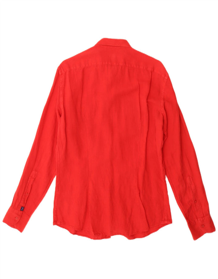 Trussardi Jeans Herreskjorte Medium Rød Bomuld
