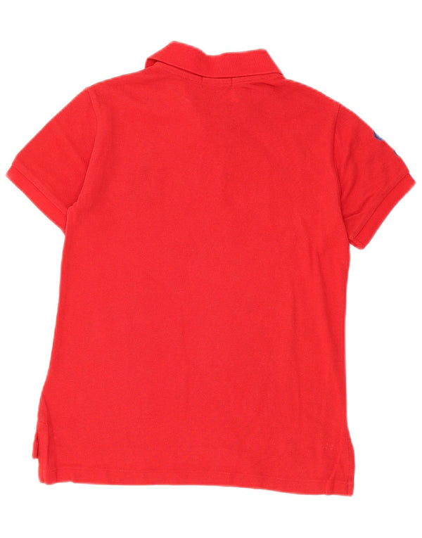 Ralph Lauren drenge grafisk polo skjorte 6-7 år rød bomuld