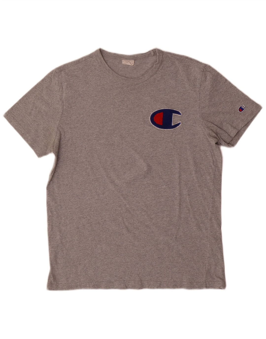Champion Herre Grafisk T-Shirt Top Stor Grå Bomuld