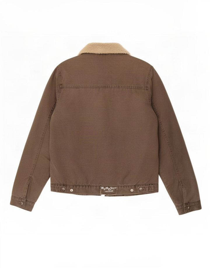 Vintage Herre Sherpa Bomber Jacket UK 38 Medium Khaki Colourblock