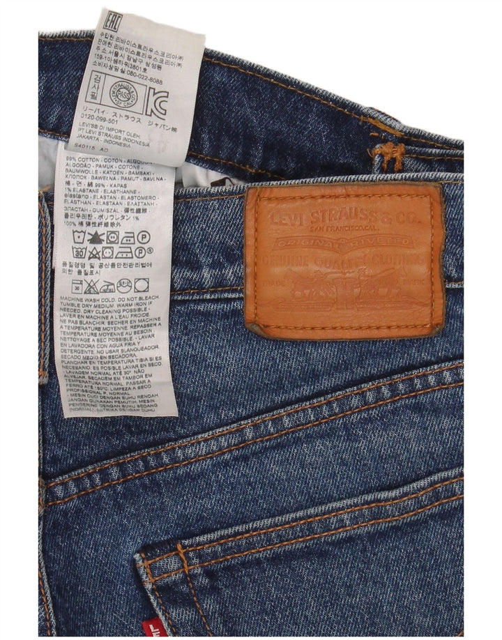 Levi's lige jeans til kvinder W27 L28 blå bomuld