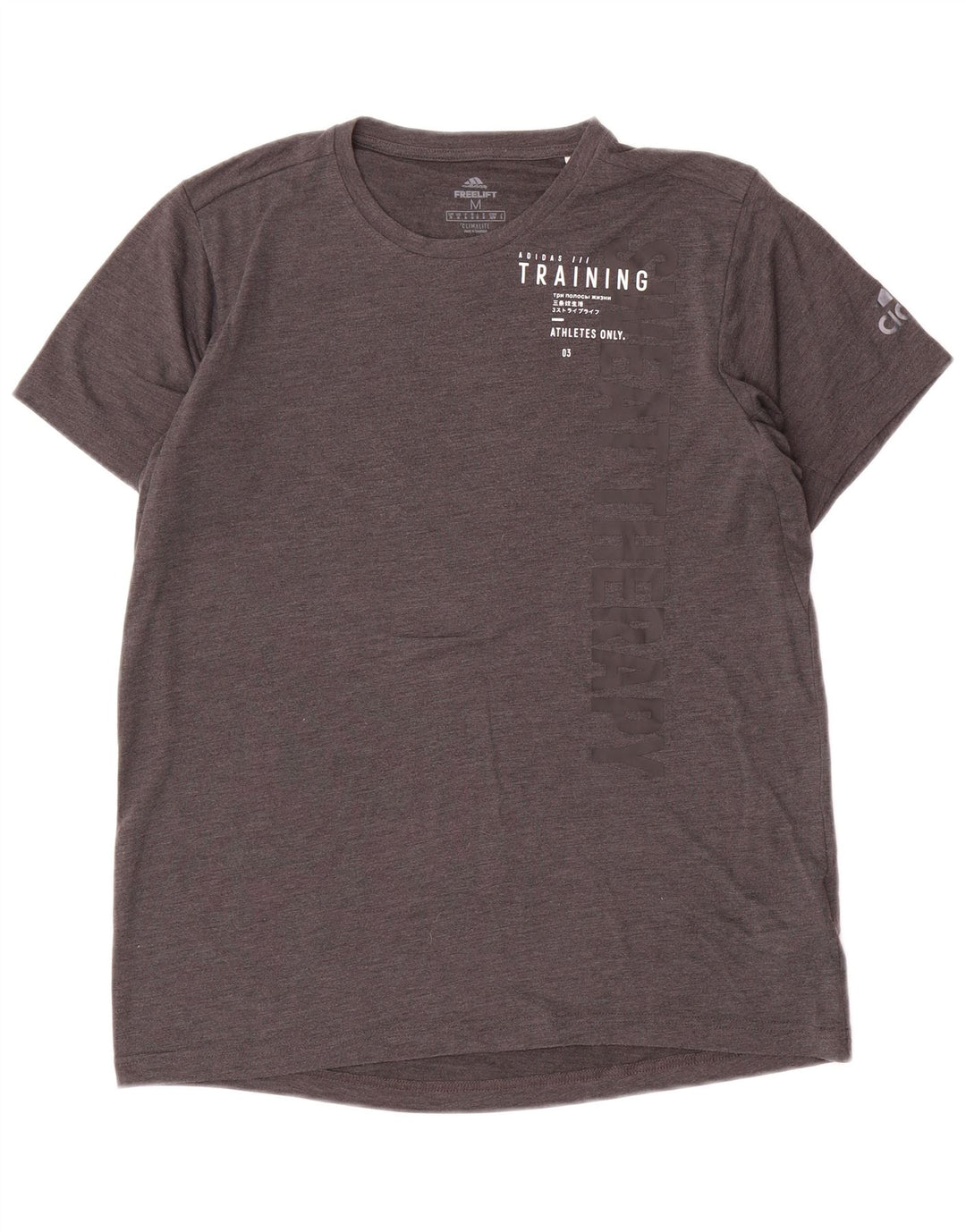 Adidas Herre Climalite grafisk T-shirt top mellemgrå polyester