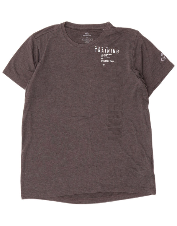 Adidas Herre Climalite grafisk T-shirt top mellemgrå polyester