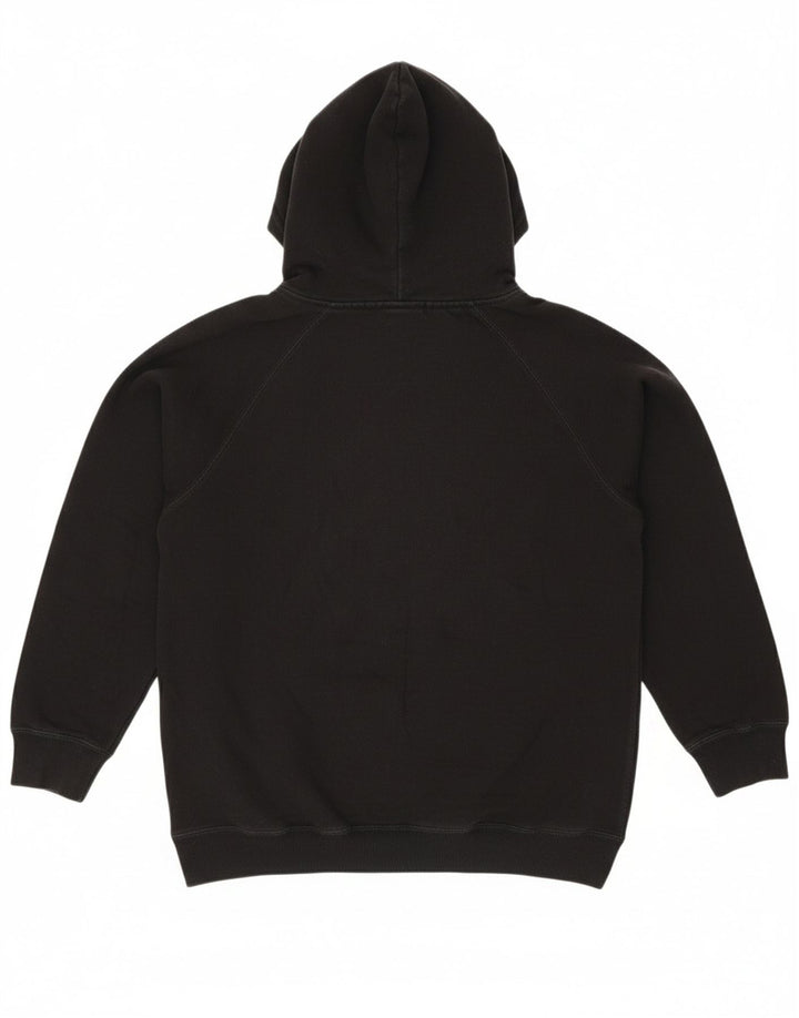 JACK WILLS Womens Oversized Graphic Hoodie Jumper UK 12 Medium Black