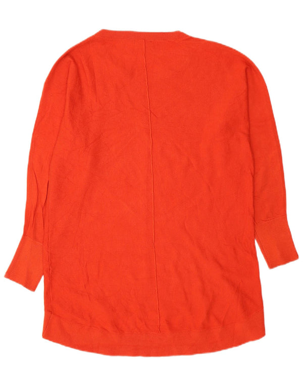 M&Co Dame Boat Neck Jumper Sweater UK 16 Large Orange Viscose