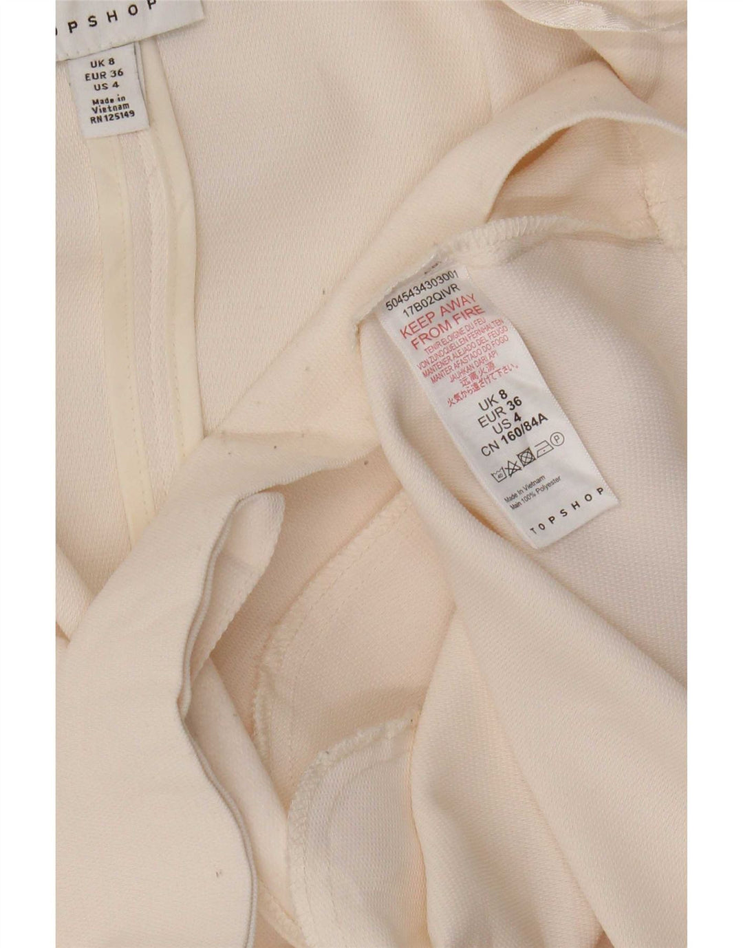 Topshop Dame 1 knap Oversized Blazer Jacket UK 8 Small Off White