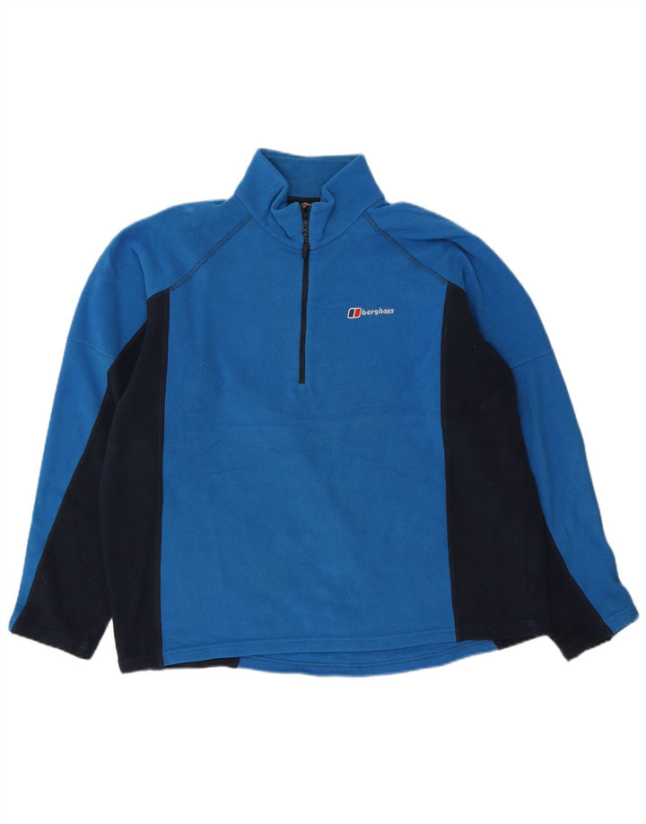 Berghaus Fleece Jumper med lynlås til mænd XL Blå Colourblock Polyester