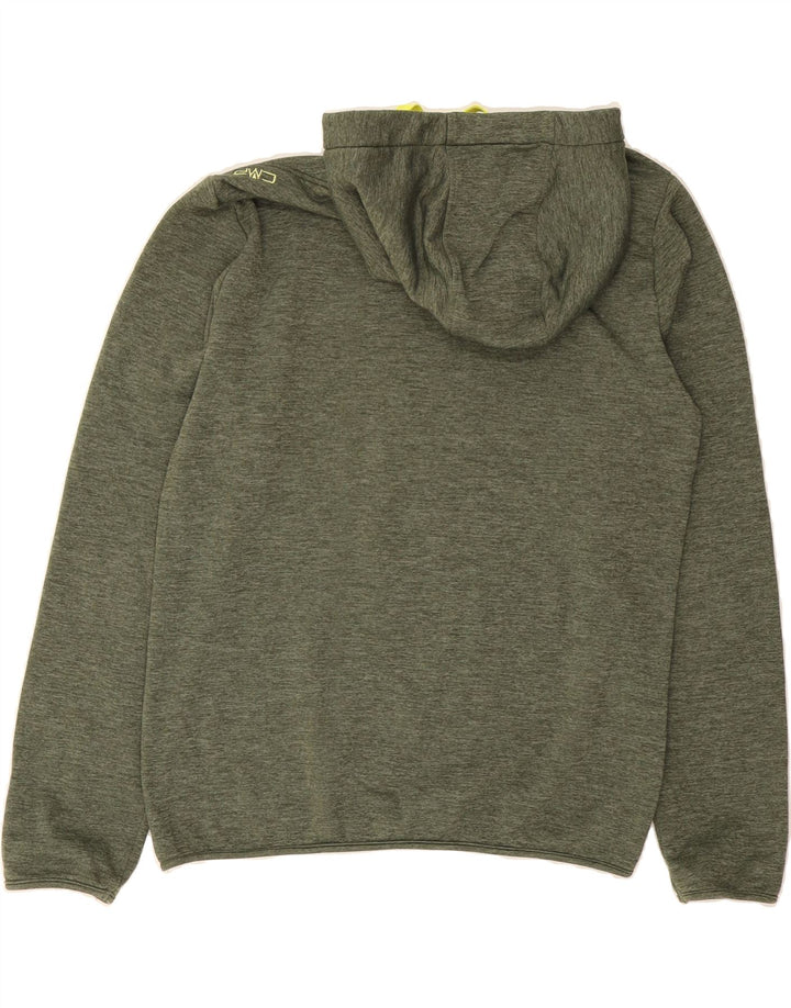 CMP Mens Graphic Hoodie Jumper IT 52 Large Green Flecked Polyester Vintage CMP and Second-Hand CMP from Messina Hembry 