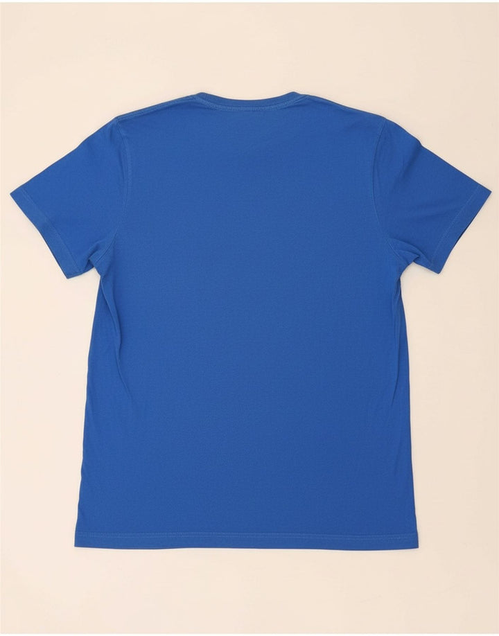ADIDAS Mens Graphic T-Shirt Top Small Blue Cotton