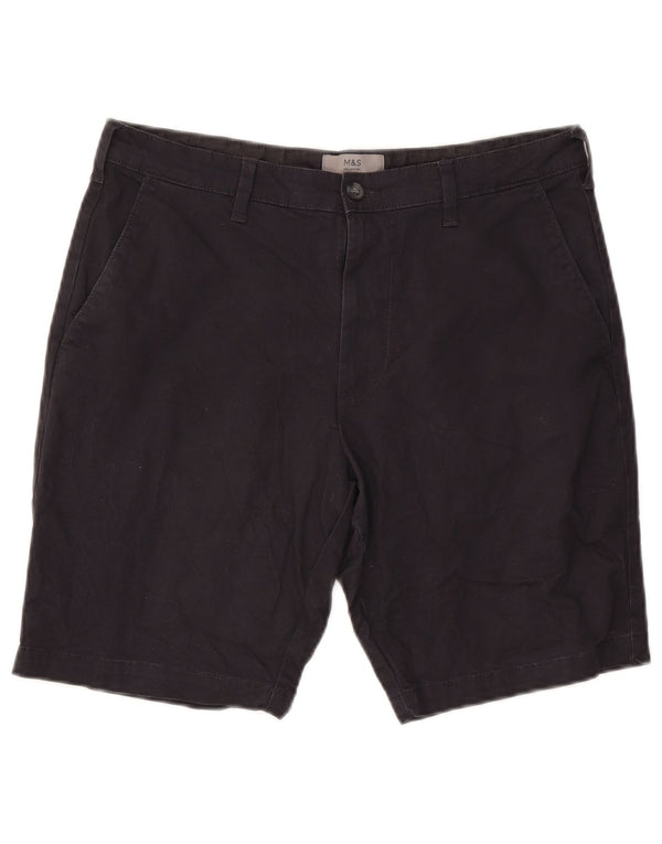 Marks & Spencer Herre Chino Shorts W34 Large Navy Blue Bomuld