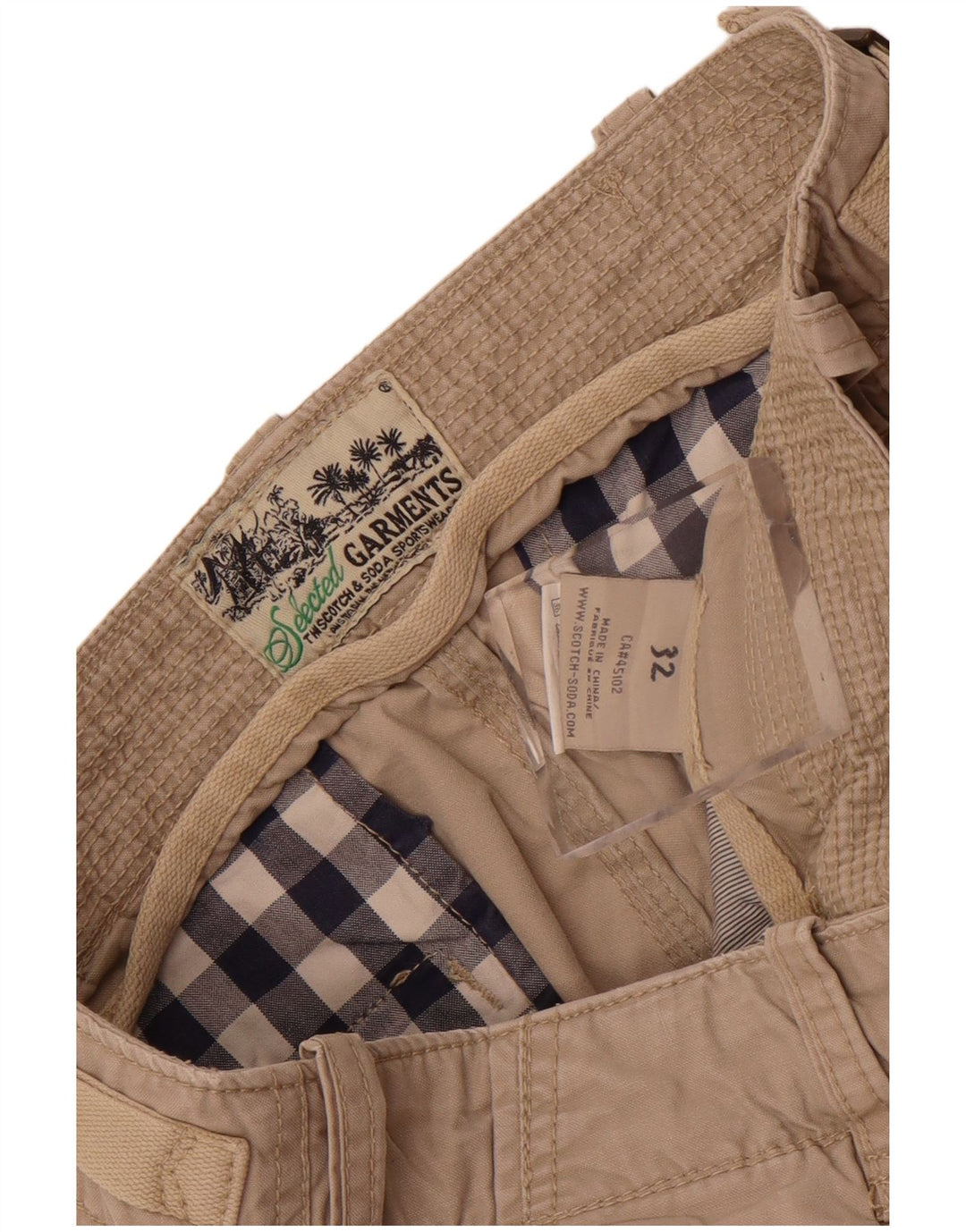 Scotch & Soda Herre Cargo Shorts W32 Medium Beige Bomuld