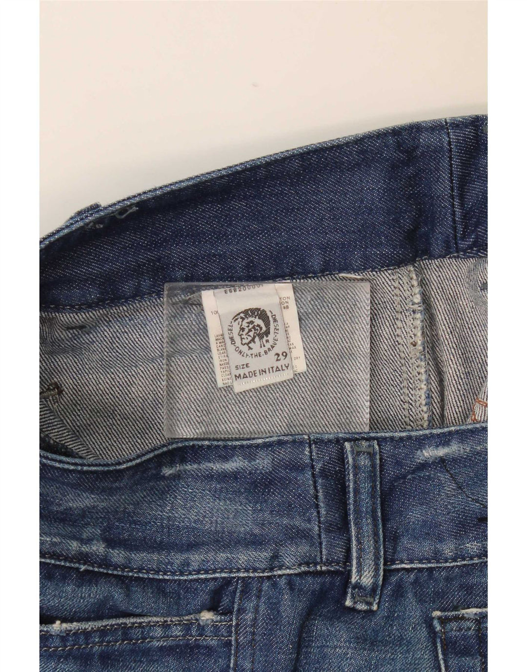 Diesel Dame Distressed Bootcut Jeans W29 L33 Blå Bomuld