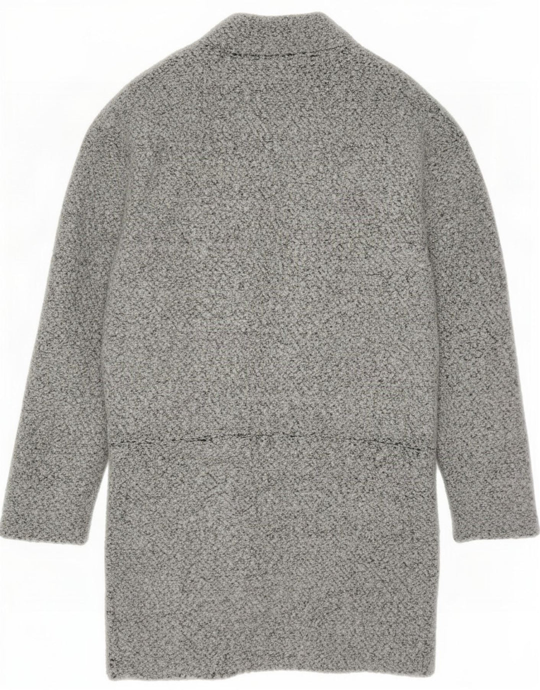 Marks & Spencer Womens Longline Cardigan Sweater UK 8 Small Grey Polyester