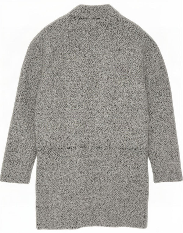 Marks & Spencer Womens Longline Cardigan Sweater UK 8 Small Grey Polyester
