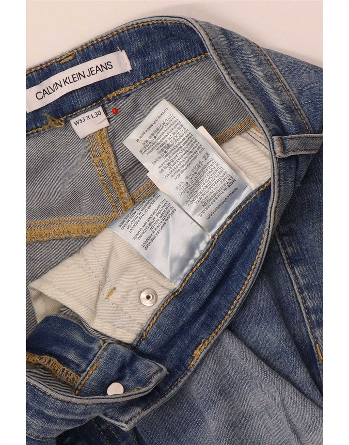 Calvin Klein Dame Slim Jeans W33 L27 Blå Bomuld