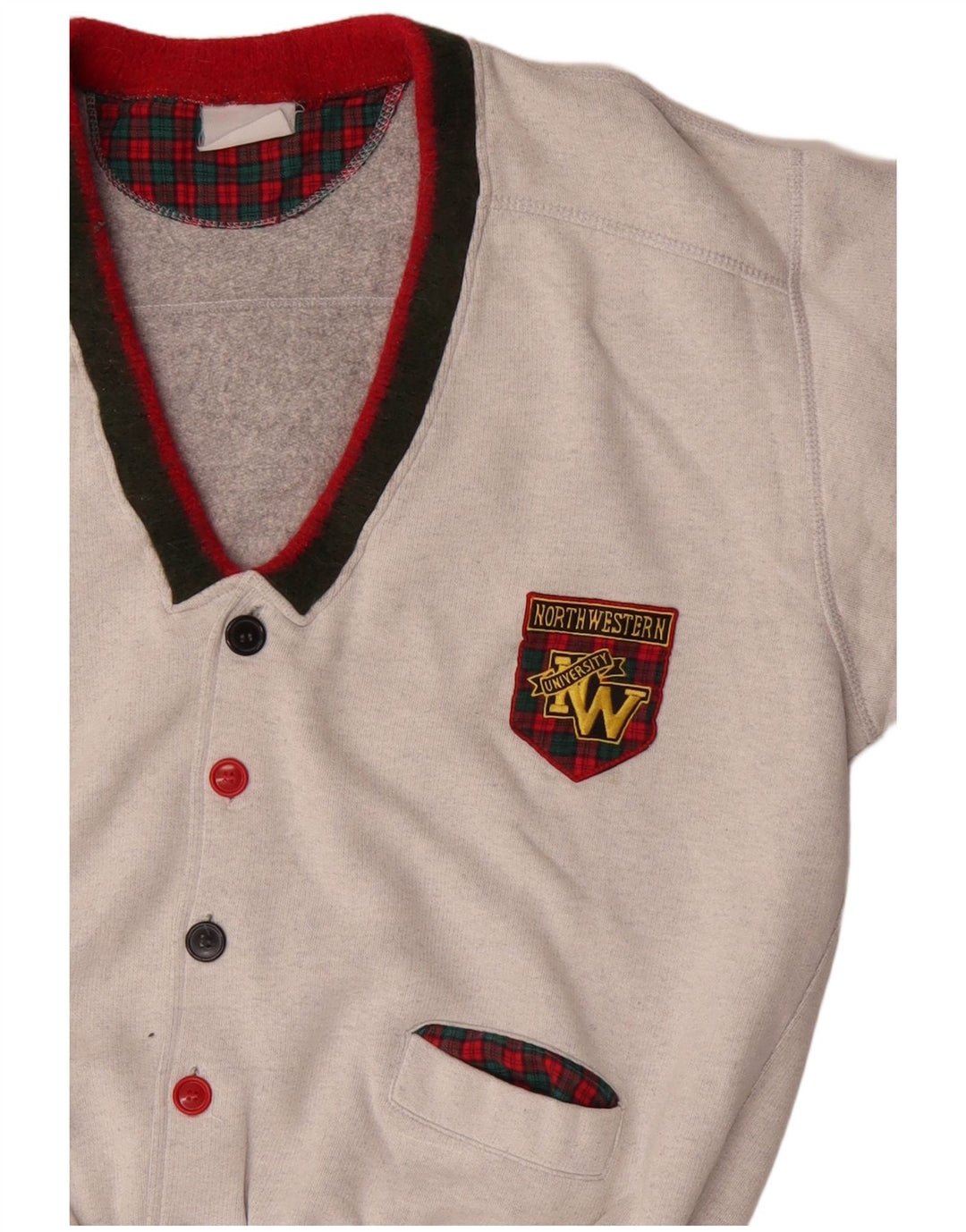 North Western Herre grafisk cardigan sweater XL Grå