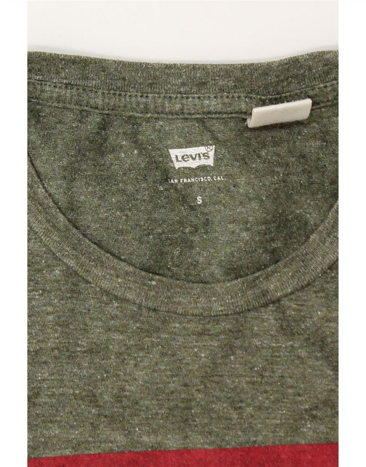 Levi's Herre grafisk T-shirt Top Lille Khaki Flecked