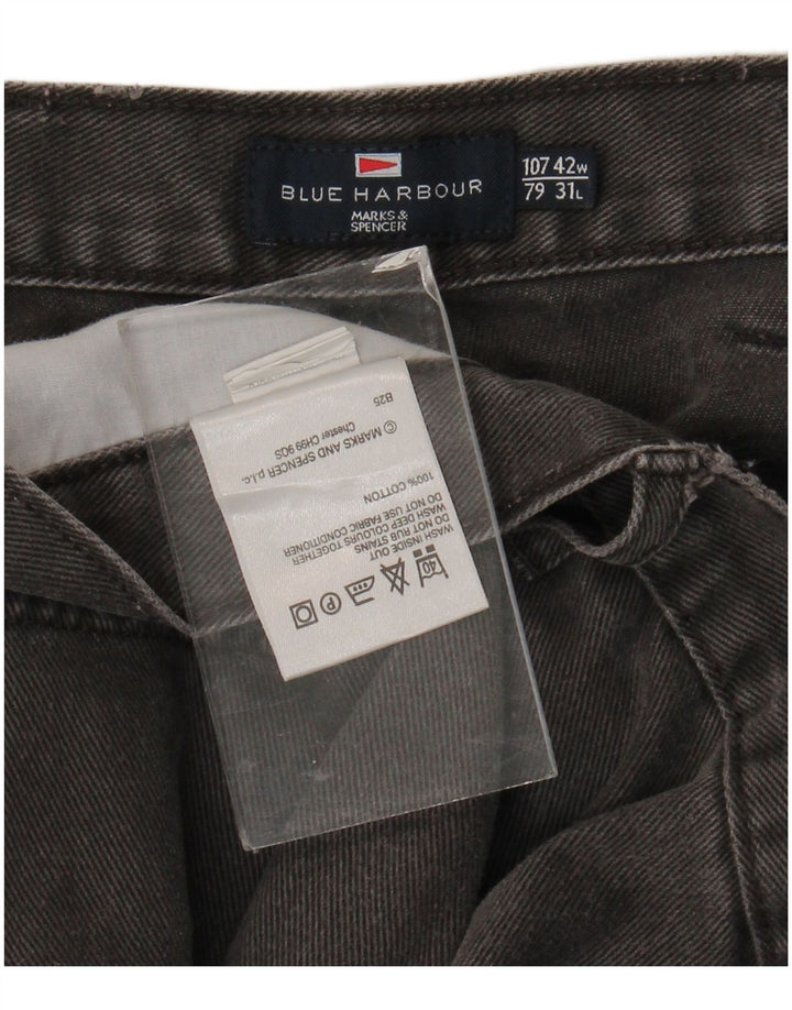 Marks & Spencer Herre Blue Harbor Straight Jeans W42 L31 Grå Bomuld