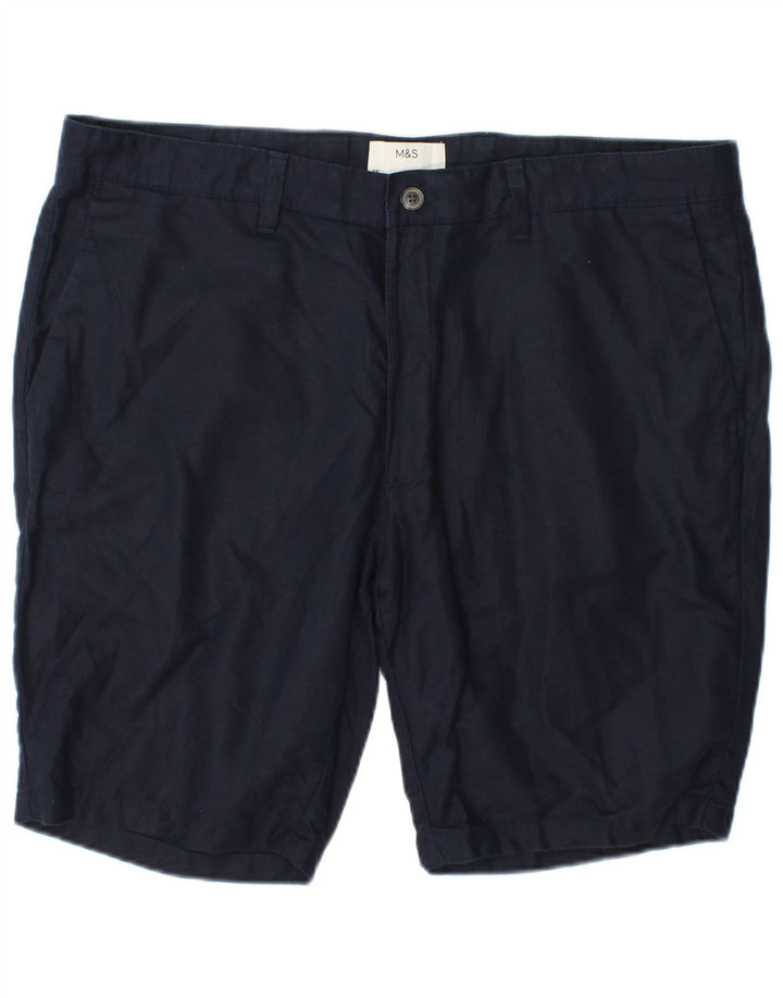 Marks & Spencer Herre Chino Shorts W38 XL Marineblå Bomuld