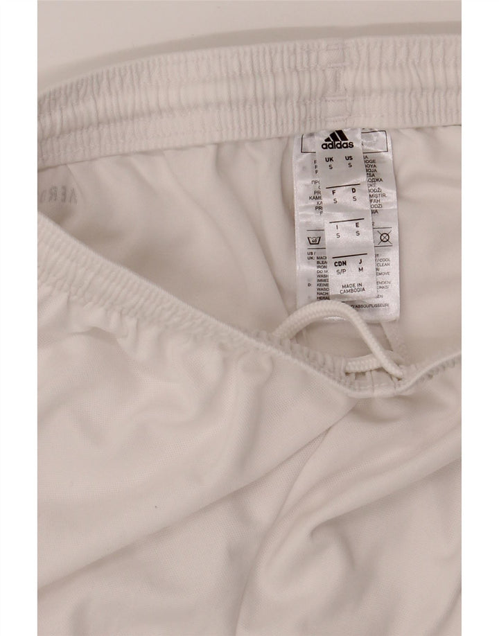 ADIDAS Mens Aeroready Sport Shorts Small White Polyester Vintage Adidas and Second-Hand Adidas from Messina Hembry 